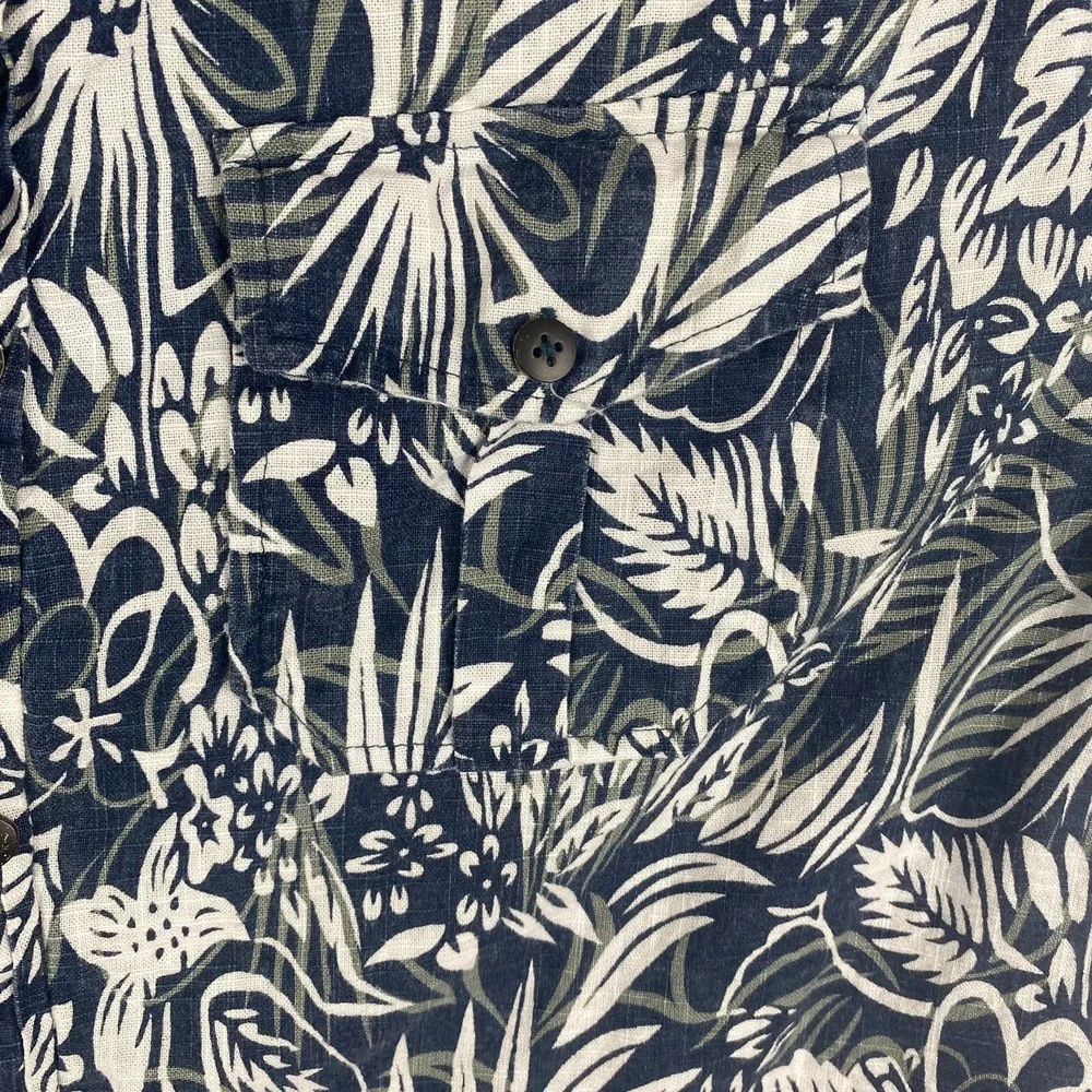Jonathan Martin Mens‎ Blue Floral Hawaiian Casual Classic Preppy Shirt Size XL